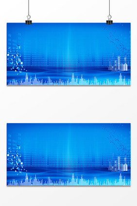 蓝色梦幻光线科技商务海报背景图
