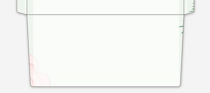 浅色唯美鲜花背景信封信纸word模板