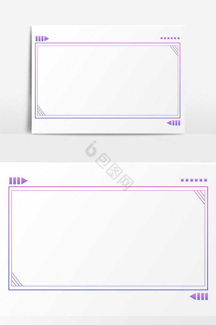 蓝紫炫酷边框图片