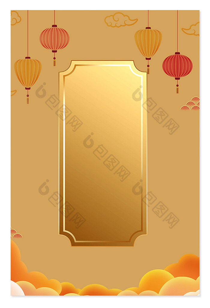 金色中国风背景设计