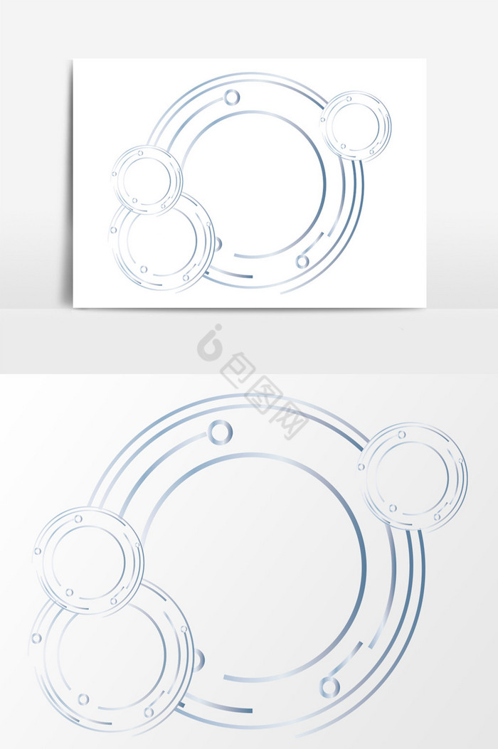 科技金属圆环ai边框图片