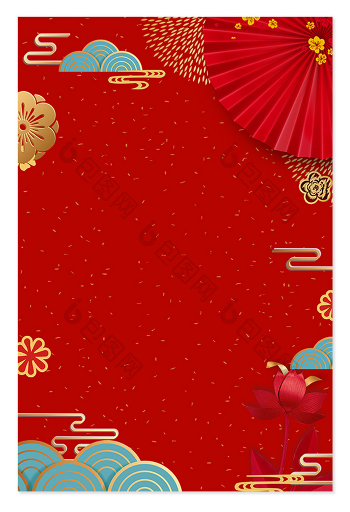 中国风春节年货节背景