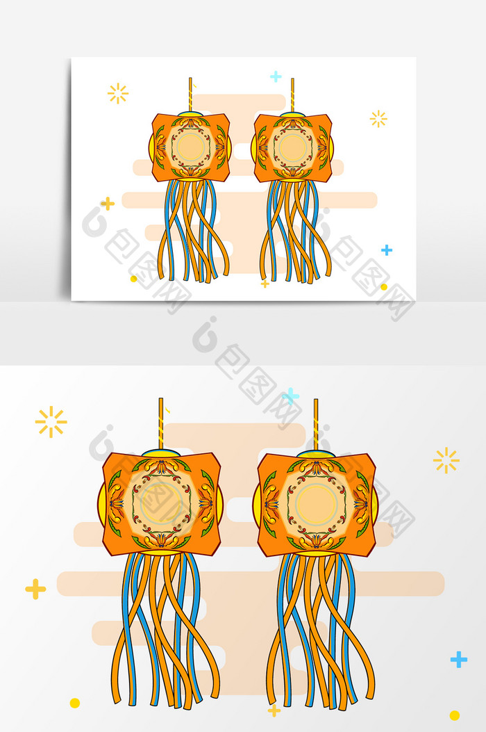 卡通节日挂饰设计元素