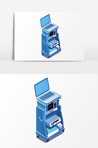 2.5D立体医疗器械元素图片