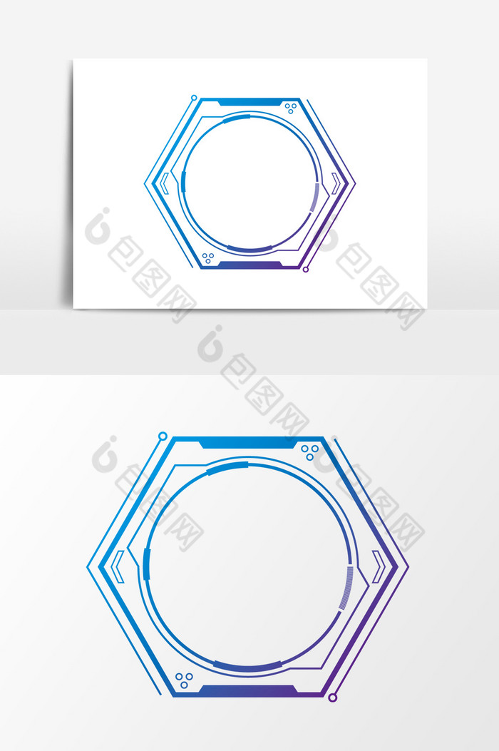 科技风六边形边框图片图片
