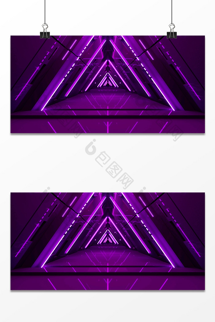 紫色三角形盛典背景设计