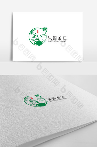 创意中国风传统茶标志logo设计图片