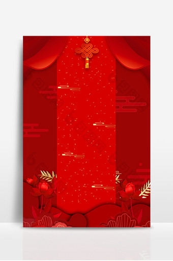 红色中国风喜庆设计背景图片