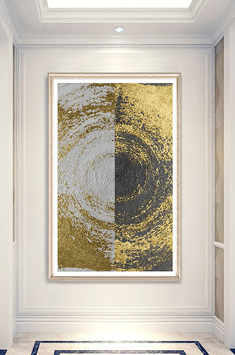 抽象玄关装饰画