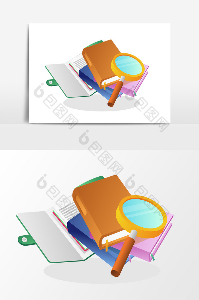 放大镜书本图片图片