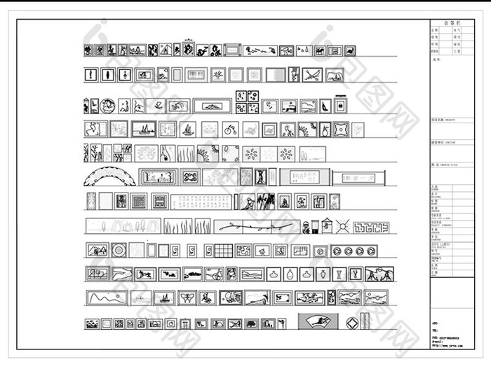 装饰画模型CAD图库