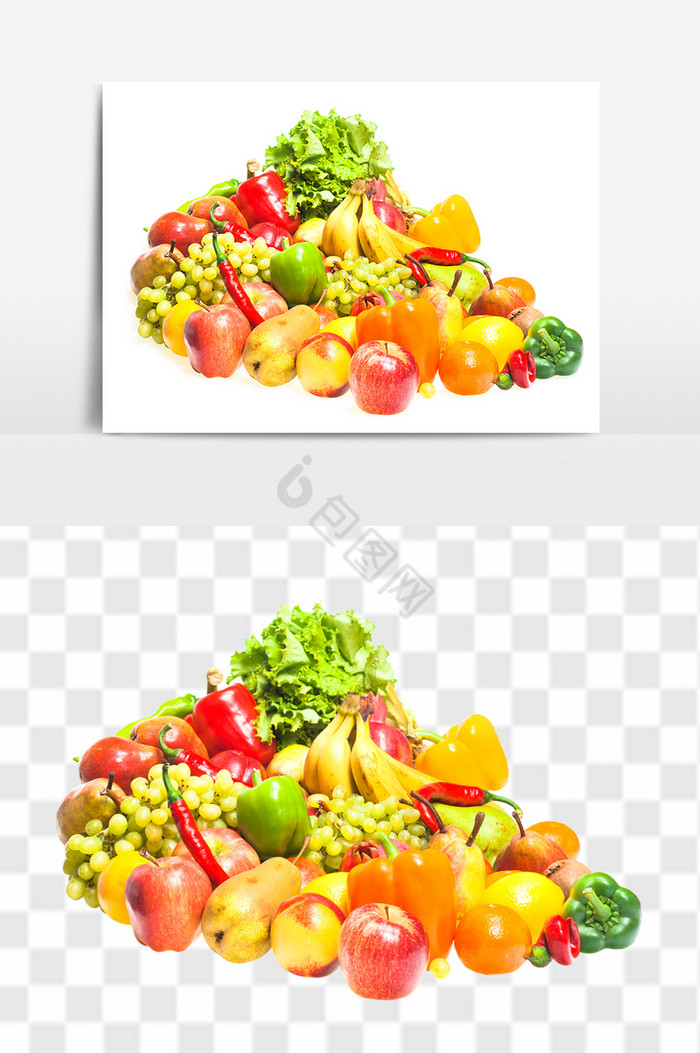 新鲜水果蔬菜组合大全图片