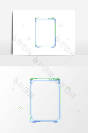 渐变科技动感边框元素图片
