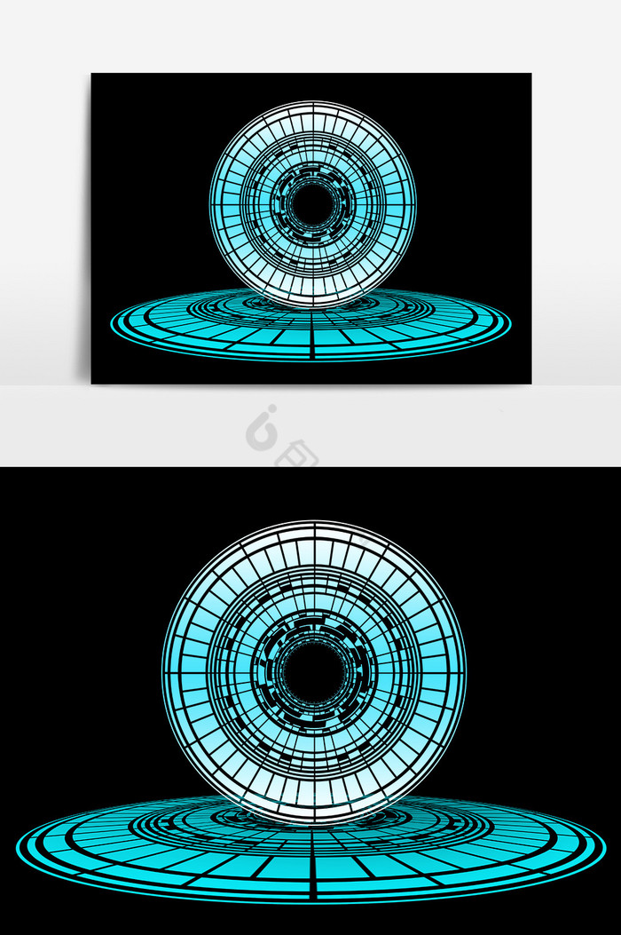 渐未来智能科技圆环边框图片