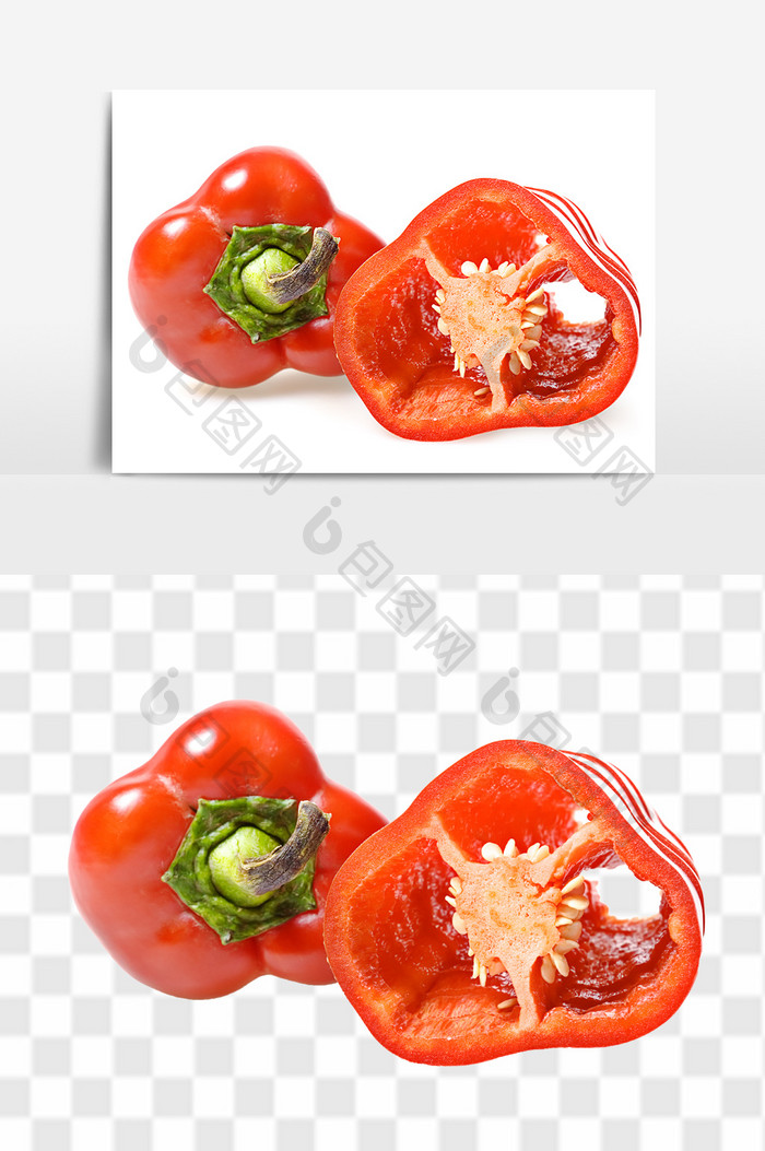 新鲜红辣椒蔬菜免抠元素