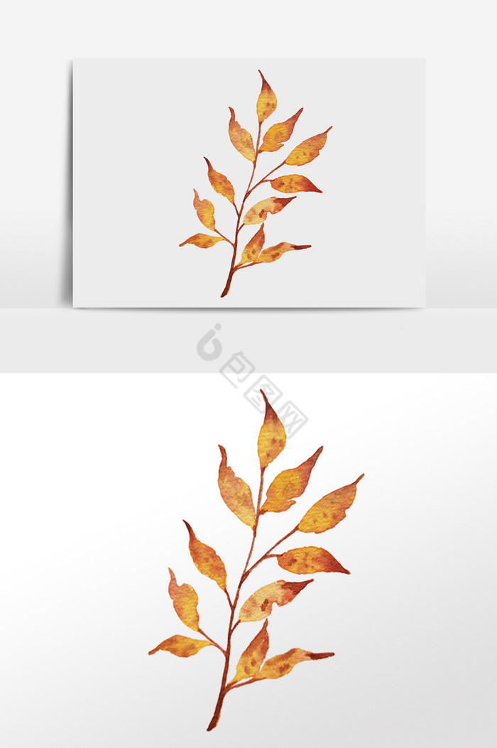 彩绘秋季树叶图片