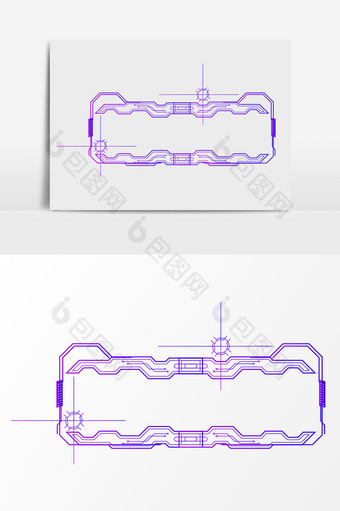 智能科技边框素材图片