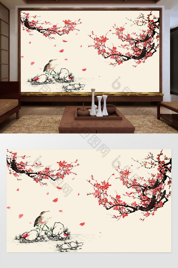 中式古典中国风新中式背景墙图片