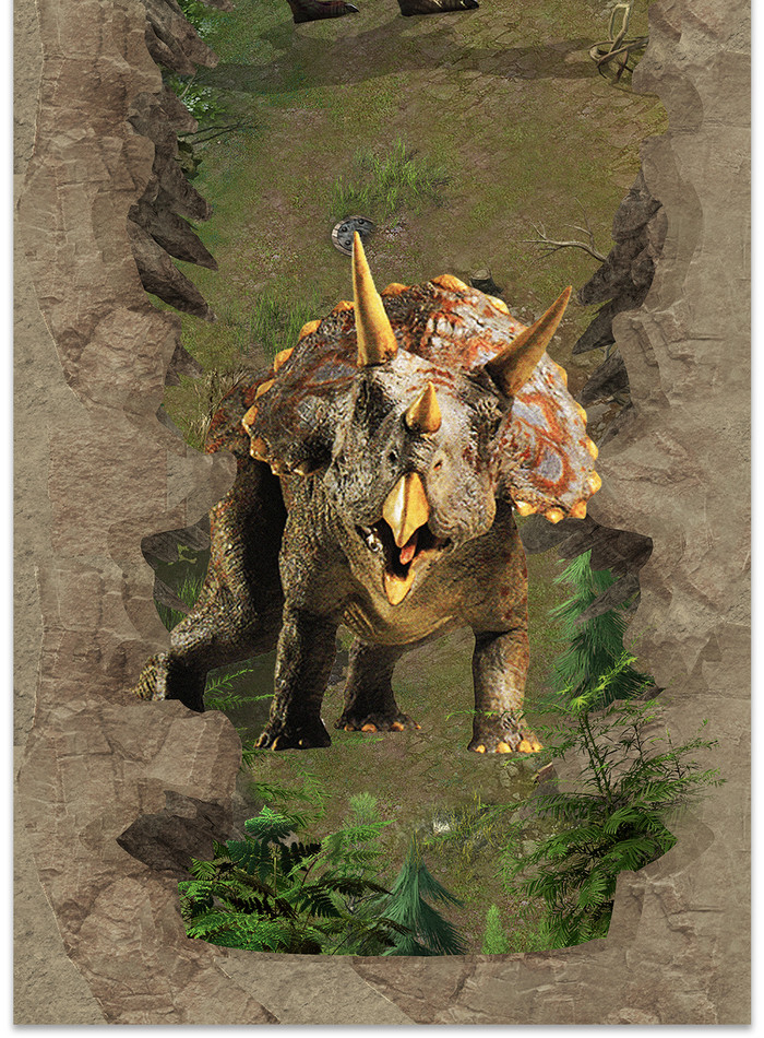 3d立体侏罗纪恐龙地板画