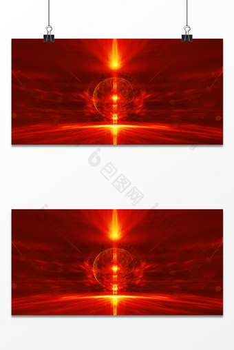 红色喜庆年会抽象地球科技商业启动仪式背景图片