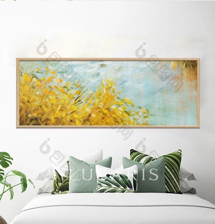 北欧风手绘唯美森林风景客厅酒店床头装饰画-北欧风手绘唯美森林风景客厅酒店床头装饰画效果图-【包图网】