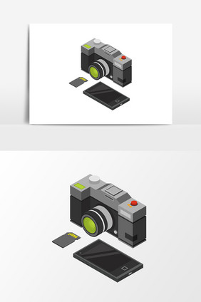 卡通照相机元素设计