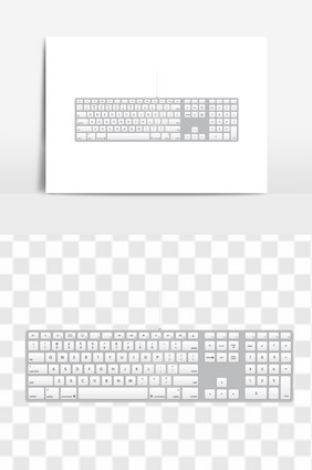 白色键盘电脑配件