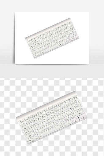 电脑配件白色键盘图片