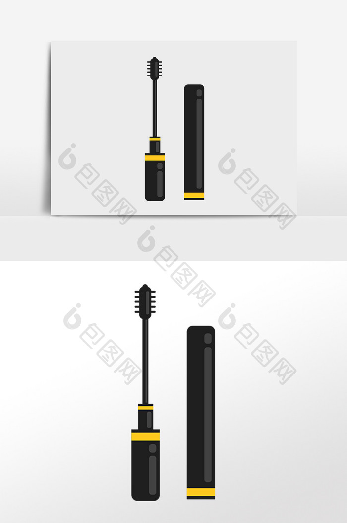 手绘黑色睫毛膏素材