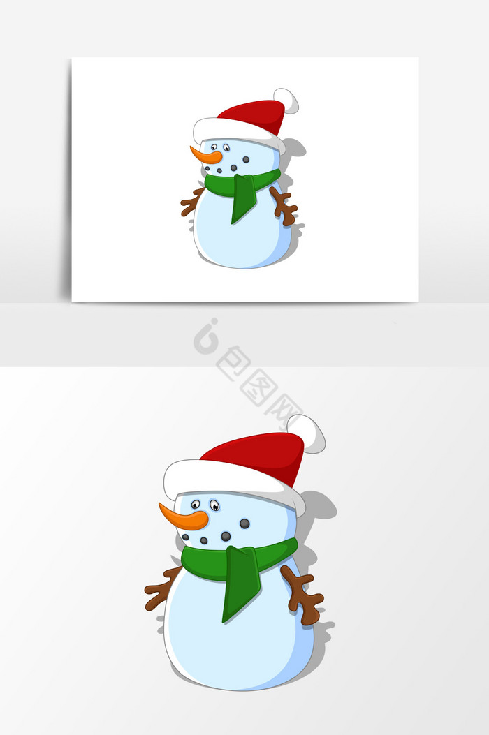 雪人圣诞帽图片