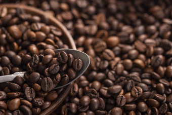 咖啡豆创意复古暗调图片