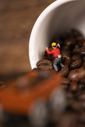 咖啡豆创意<strong>微缩</strong>图片