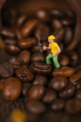 微缩创意咖啡豆图片