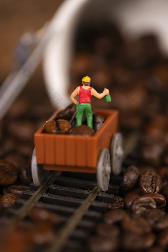 微缩创意咖啡豆<strong>素材图</strong>