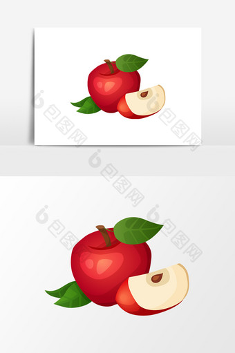 卡通苹果元素设计图片