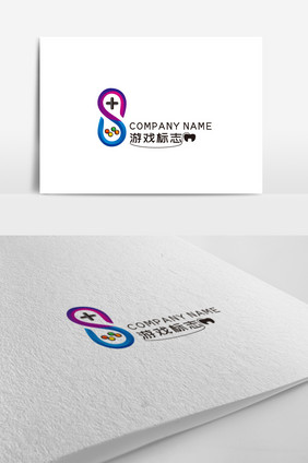 创意炫丽立体游戏logo设计