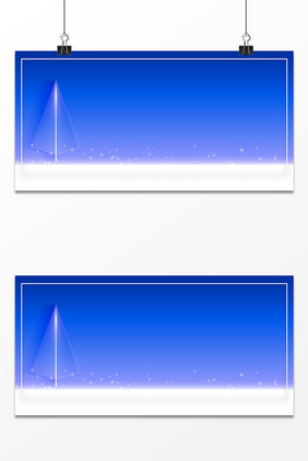 冬季简约冰雪浪漫素雅通用展板背景