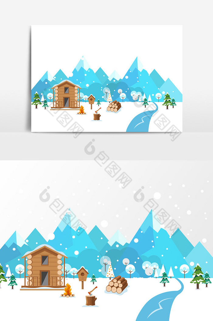 冬季房屋图片图片
