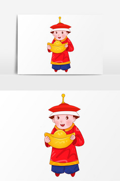 卡通手绘故宫素材元素