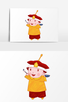 卡通手绘故宫素材元素