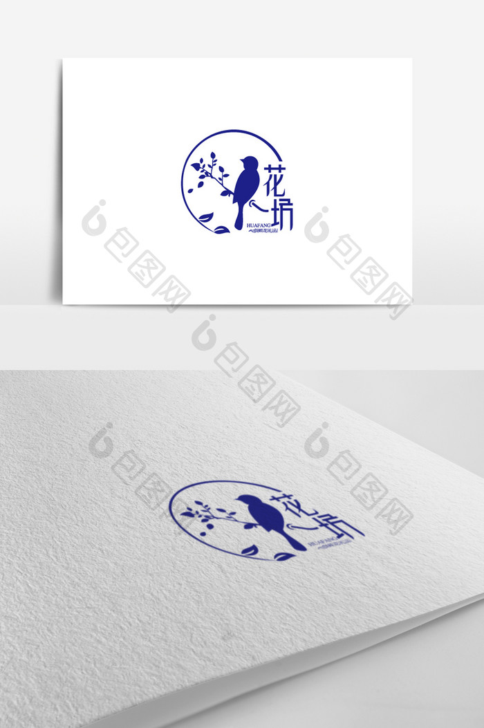创意文艺花坊标志logo设计