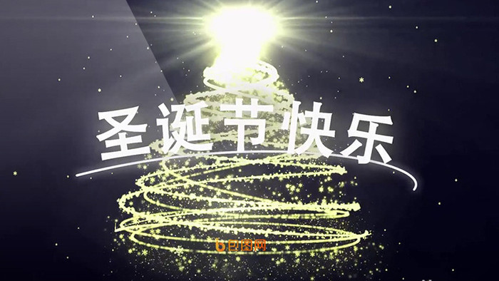 2019绚丽粒子圣诞节祝福片头AE模板