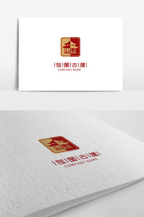 创意古城建筑标志logo设计