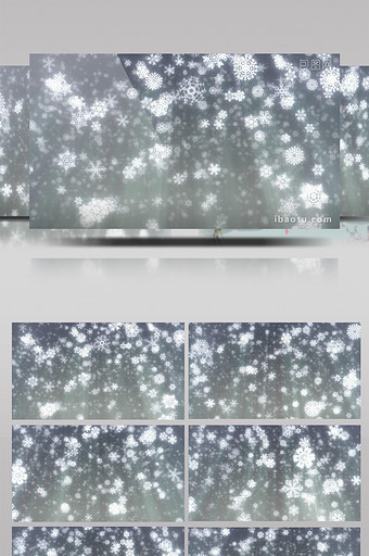 梦幻唯美的柔光雪花背景视频素材LED背景图片