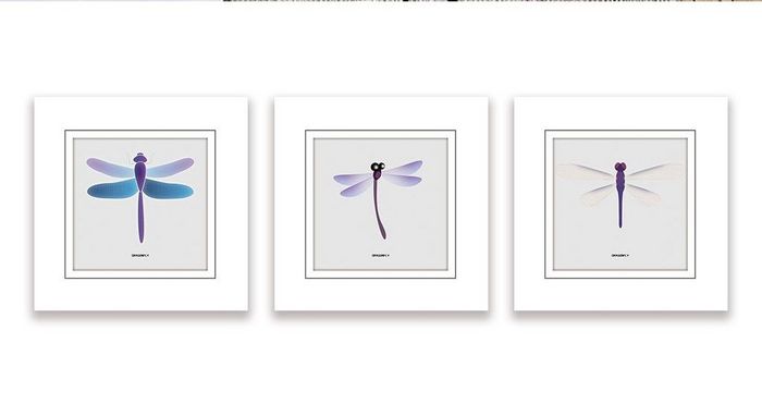 简欧高端文艺个性动物蜻蜓客厅卧室装饰画