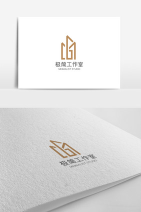 时尚大气高端简约工作室logo模板