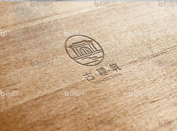 中式古建筑logo模板-包图网