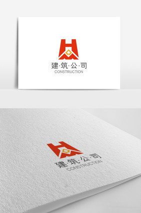 时尚大气高端简约建筑公司logo模板