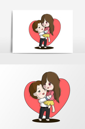 q版情人节公主抱图片