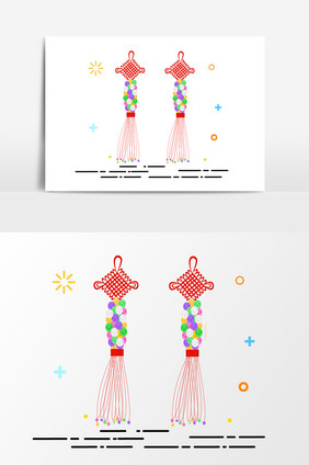 中国结挂饰装饰设计元素